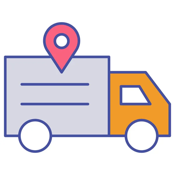 Truck Location Isolated Vector Icon Which Can Easily Modify Edit — Stock Vector