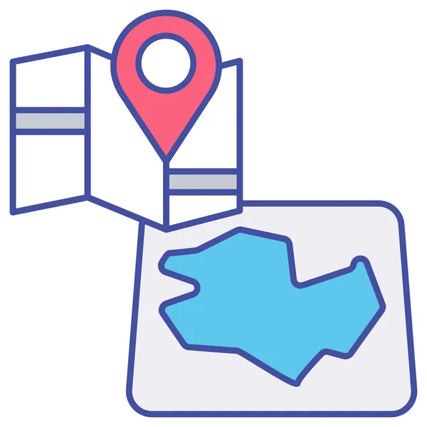 Mapa Localização Ícone Vetor Isolado Que Pode Facilmente Modificar Editar —  Vetores de Stock