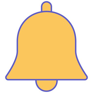 Alarm çanı izole edilmiş vektör simgesi kolayca düzenlenebilir ya da değiştirilebilir