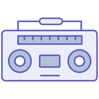 Kolayca değiştirebilen veya düzenleyebilen müzik vintage izole edilmiş vektör simgesi