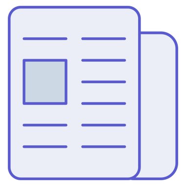 Kolayca düzenleyebilen ya da düzenleyebilen izole edilmiş gazete vektörü simgesi