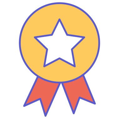 Kolayca değiştirebilen veya düzenleyebilen yalıtılmış Vektör simgesi ödülü