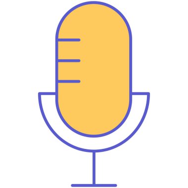 Kolayca değiştirebilen ya da düzenleyebilen mikrofon izole edilmiş Vektör simgesi