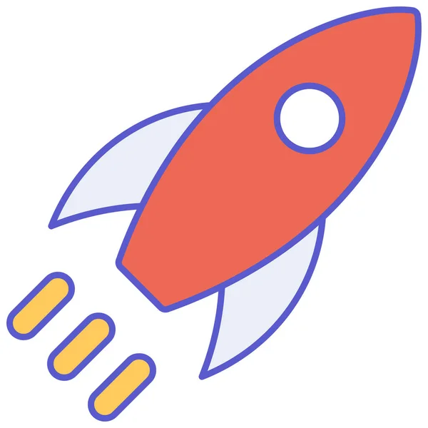 Rocketship Isolated Vector Icon Which Can Easily Modify Edit — Stockový vektor