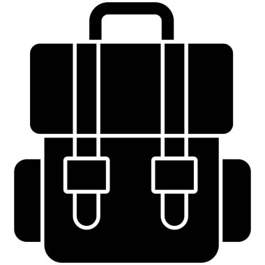 Kolayca düzenleyebilen ve düzenleyebilen Sırt Çantası İzole Vektör simgesi