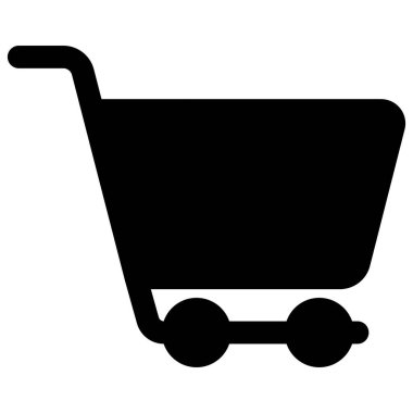 Alışveriş arabası izole edilmiş vektör simgesi kolayca değiştirilebilir veya düzenlenebilir