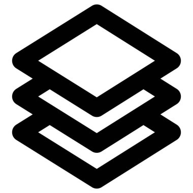 Kolayca değiştirebilen ya da düzenleyebilen katmanlar izole edilmiş Vektör simgesi