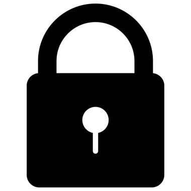 Korumalı kilit izole edilmiş vektör simgesi kolayca düzenleyebilir ya da değiştirebilir