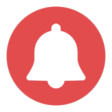 Alarm çanı izole edilmiş vektör simgesi kolayca düzenlenebilir ya da değiştirilebilir