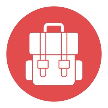 Kolayca düzenleyebilen ve düzenleyebilen Sırt Çantası İzole Vektör simgesi