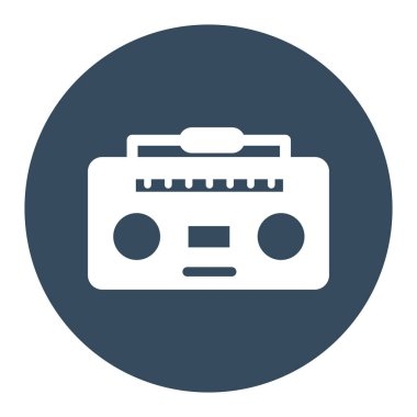 Kolayca değiştirebilen veya düzenleyebilen müzik vintage izole edilmiş vektör simgesi