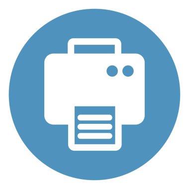 Kolayca düzenleyebilen veya düzenleyebilen Yazıcı İzole Vektör simgesi