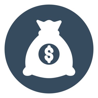 Para çantası izole edilmiş Vektör simgesi kolayca düzenleyebilir ya da değiştirebilir