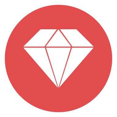 Kolayca düzenleyebilen ve düzenleyebilen Elmas İzole Vektör simgesi