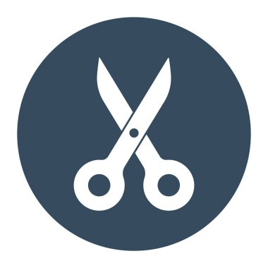 Makas İzole Vektör simgesi Kolayca değiştirilebilir veya düzenlenebilir