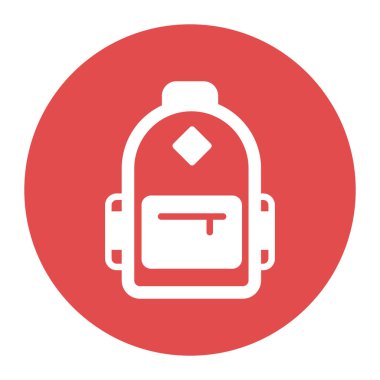 Kolayca düzenleyebilen ve düzenleyebilen Sırt Çantası İzole Vektör simgesi