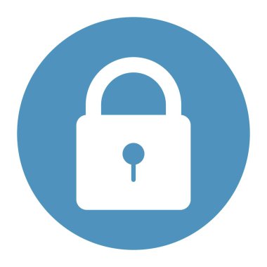 Korumalı kilit izole edilmiş vektör simgesi kolayca düzenleyebilir ya da değiştirebilir