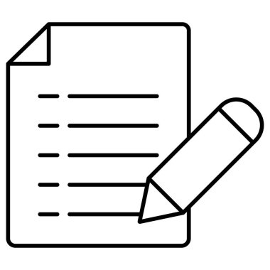 Kolayca düzenleyebilen ya da düzenleyebilen izole edilmiş vektör simgesi yaz