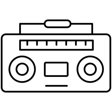 Kolayca değiştirebilen veya düzenleyebilen müzik vintage izole edilmiş vektör simgesi