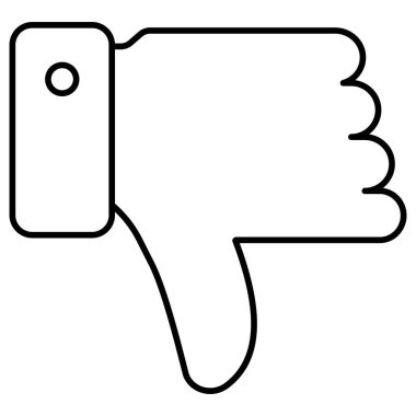 Kolayca düzenleyebilen ya da düzenleyebilen izole edilmiş vektör simgesini aşağı parmakla