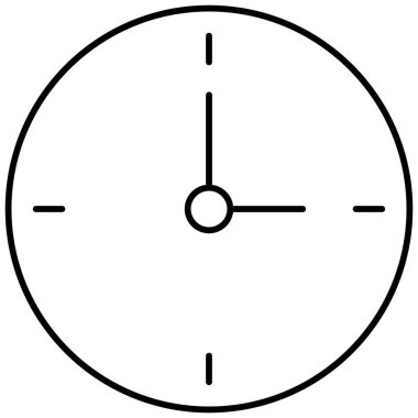 Kolayca düzenleyebilen ve düzenleyebilen Saat İzole Vektör simgesi