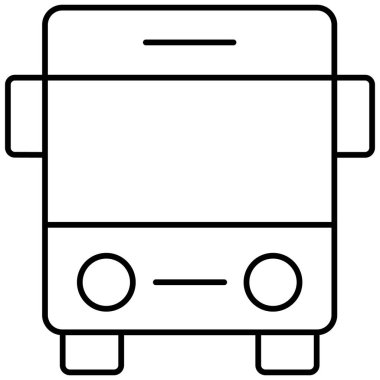 Kolayca değiştirebilen ya da düzenleyebilen Kamu Otobüsü İzole Vektör simgesi