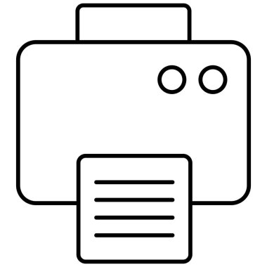 Kolayca düzenleyebilen veya düzenleyebilen Yazıcı İzole Vektör simgesi