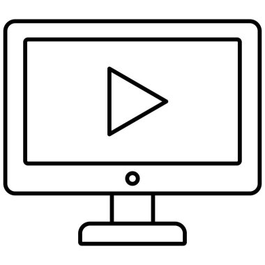 Kolayca düzenleyebilen ya da düzenleyebilen LCD ortam oynatıcısı simgesi