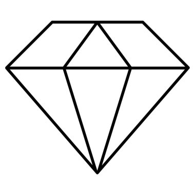 Kolayca düzenleyebilen ve düzenleyebilen Elmas İzole Vektör simgesi