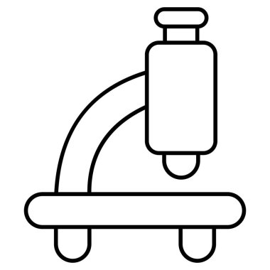 Kolayca değiştirebilen ya da düzenleyebilen mikroskop izole edilmiş Vektör simgesi