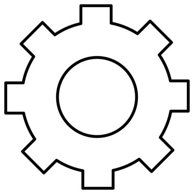 Cogwheel izole Vektör simgesi kolayca düzenleyebilir ya da değiştirebilir