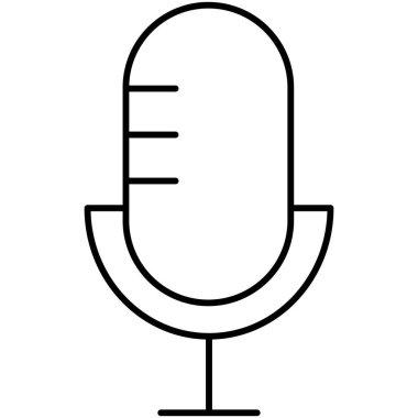 Kolayca değiştirebilen ya da düzenleyebilen mikrofon izole edilmiş Vektör simgesi