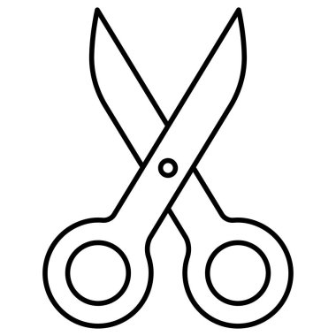 Makas İzole Vektör simgesi Kolayca değiştirilebilir veya düzenlenebilir