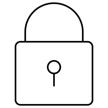 Korumalı kilit izole edilmiş vektör simgesi kolayca düzenleyebilir ya da değiştirebilir