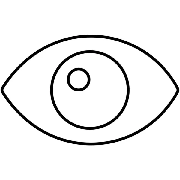 Eye Isolated Vector Icon Which Can Easily Modify Edit — Stock Vector