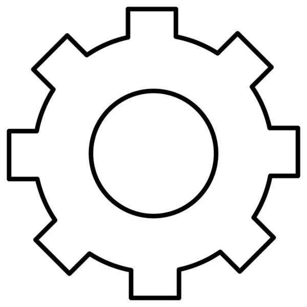 Roue Dentée Isolée Icône Vectorielle Qui Peut Facilement Modifier Modifier — Image vectorielle