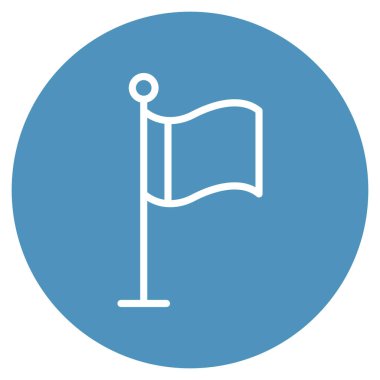 Kolayca düzenleyebilen ve düzenleyebilen izole edilmiş bayrak vektör simgesi