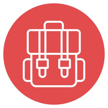 Kolayca düzenleyebilen ve düzenleyebilen Sırt Çantası İzole Vektör simgesi