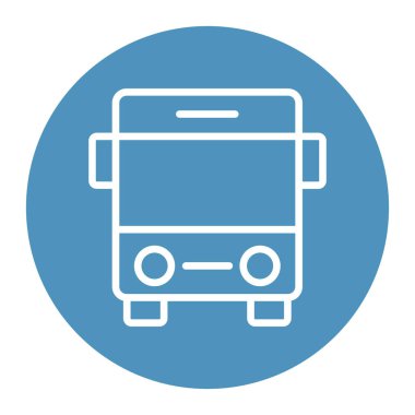 Kolayca değiştirebilen ya da düzenleyebilen Kamu Otobüsü İzole Vektör simgesi