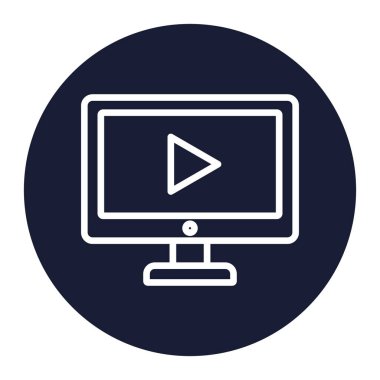 Kolayca düzenleyebilen ya da düzenleyebilen LCD ortam oynatıcısı simgesi