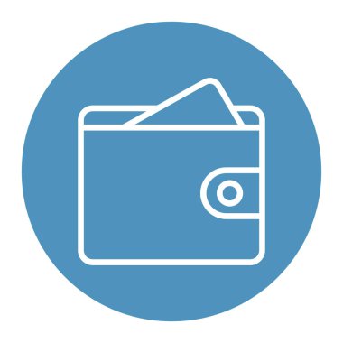 Cüzdan İzole Vektör simgesi Kolayca düzenleyebilir veya değiştirebilir