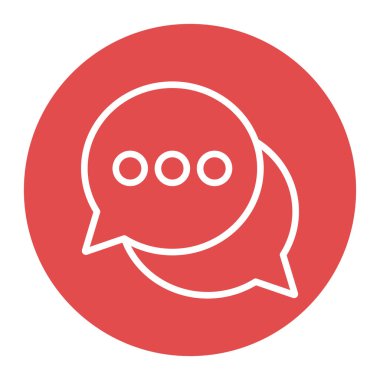 Sohbet kabarcığı izole edilmiş Vektör simgesi kolayca düzenleyebilir ya da değiştirebilir