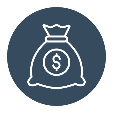 Para çantası izole edilmiş Vektör simgesi kolayca düzenleyebilir ya da değiştirebilir