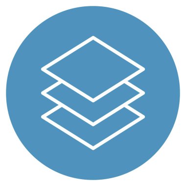 Kolayca değiştirebilen ya da düzenleyebilen katmanlar izole edilmiş Vektör simgesi