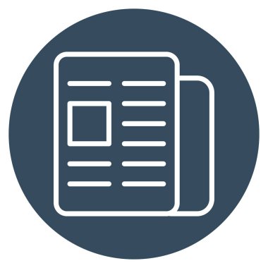 Kolayca düzenleyebilen ya da düzenleyebilen izole edilmiş gazete vektörü simgesi