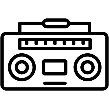 Kolayca değiştirebilen veya düzenleyebilen müzik vintage izole edilmiş vektör simgesi