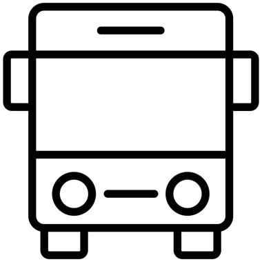 Kolayca değiştirebilen ya da düzenleyebilen Kamu Otobüsü İzole Vektör simgesi