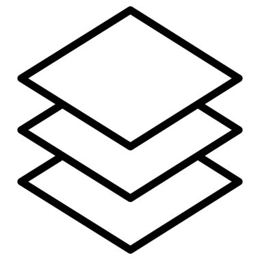 Kolayca değiştirebilen ya da düzenleyebilen katmanlar izole edilmiş Vektör simgesi