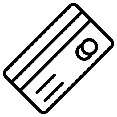 Kolayca düzenleyebilen veya düzenleyebilen kredi kartı izole edilmiş Vektör simgesi