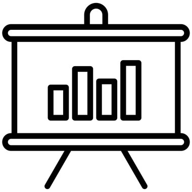 Kolayca değiştirebilen ya da düzenleyebilen sunum izole edilmiş Vektör simgesi